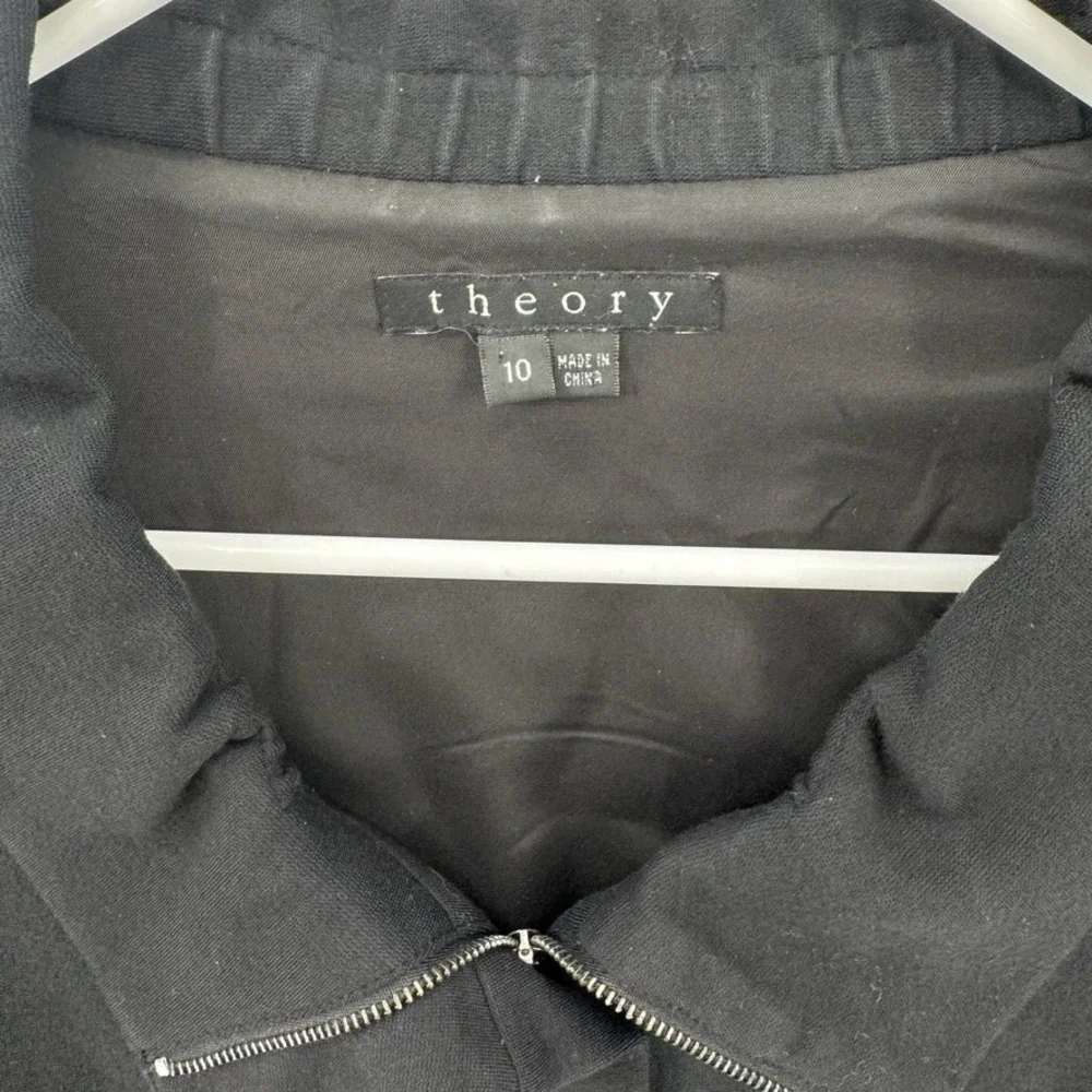 Theory Jacket Womens 10 Zip Front Long‎ Sleeve Cropped Tailored Collar Blazer